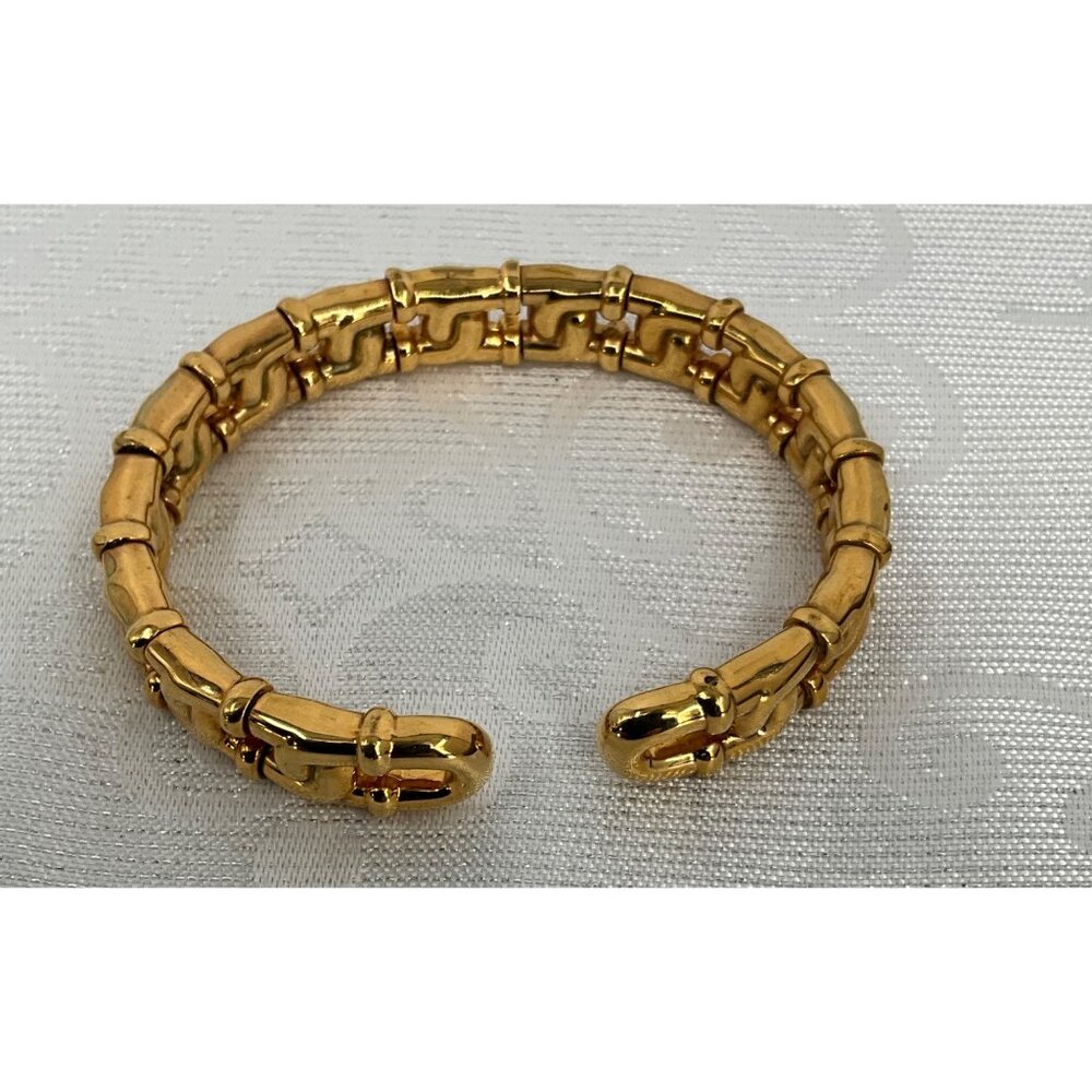 Gold-Tone Chain Link Cuff Bracelet - Picture 4 of 5